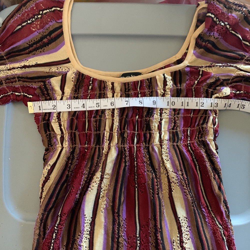 Multicolored Scoop-Neck Bebe Top - image 4